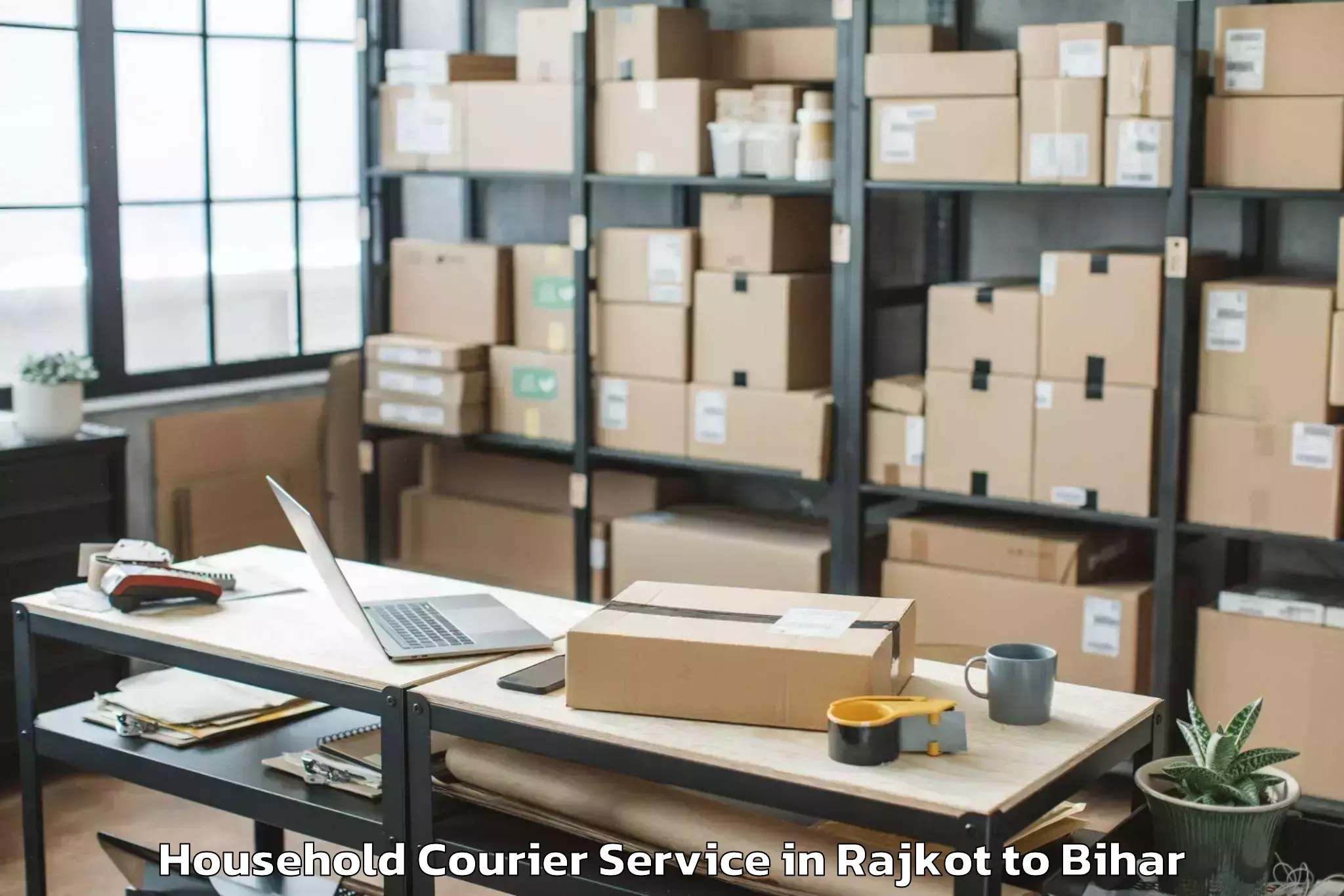 Quality Rajkot to Gaunaha Household Courier